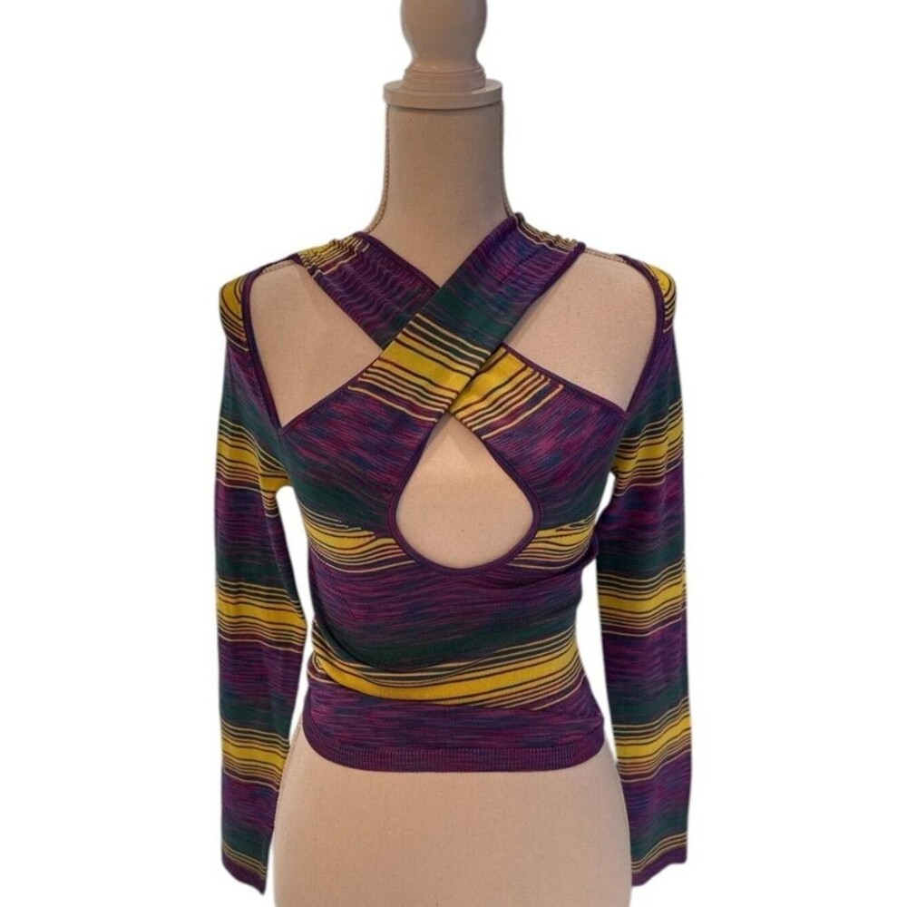 Urban Outfitters Women's Purple and Green Shirt